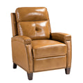 Fidel Genuine Leather Recliner in Camel