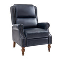 Rosalie Vegan Leather Manual Recliner in Navy