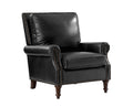 Raymond  Genuine Leather Armchair in Black
