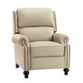 Franco Genuine Leather Recliner in Beige