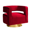 Blanca Swivel Barrel Chair in Red