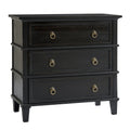 Lev 3-Drawer Nightstand in Charcoal