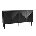 Burkart 4 Door Sideboard in Black