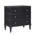 Justin 3-Drawer Nightstand in Black