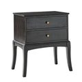 Adolf 2-Drawer Nightstand in Charcoal