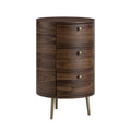 Etta Drum 3 - Drawer End Table in Walnut