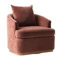 Eldora Swivel Armchair in Rust