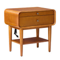 Rudol 2-Drawer End Table in Acr