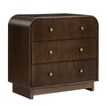 Yanick 3-Drawer Nightstand in Walnut
