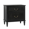 Ove 2-Drawer Nightstand in Charcoal