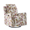 Alfons Swivel And Rocker Power Recliner With Headrest in Flower