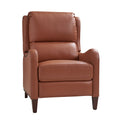 Hyde Genuine Leather Recliner in Brick