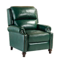 Franco Genuine Leather Recliner in Green