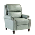Franco Genuine Leather Recliner in Sage