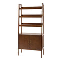 Andrés Solid Wood Ladder Bookcase in Walnut