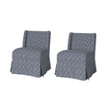 Edwin Slipper Chair with Slipcover Set Of 2 in Geometric
