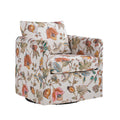 Armando Slipcovered Swivel Chair in Floral