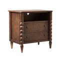 Alex 28"W 3-Drawer Nightstand in Walnut