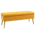 Achilles Storage Bench in Mustard