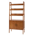 Andrés Solid Wood Ladder Bookcase in Acorn