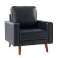 Aurelian Genuine Leather Armchair in Navy