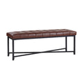 Arnold Upholstered Flip Top Storage Bench in Brown