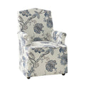 Kanrad Slipcover Dining Chair with Casters in Jeacobean