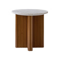 Roland Marble End Table in Walnut