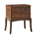 Adolf 2-Drawer Nightstand in Walnut