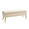 Achilles Storage Bench in Tan