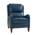 Hyde Genuine Leather Recliner in Turquoise