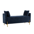 Arrigo Upholstered Flip Top Storage Bench in Navy