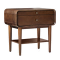 Rudol 2-Drawer End Table in Walnut