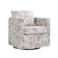 Armando Slipcovered Swivel Chair in Bird