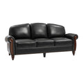 Dietmar Genuine Leather Sofa in Black