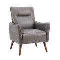 Zuri Vegan Leather Armchair in Grey