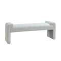 Severin Upholstered Bench in Ivory