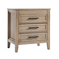 Joachim 3 Drawer Nightstand in Oak