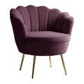 Donata Barrel Chair in Purple