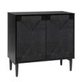 Alois 2-Door Accent Cabinet in Black