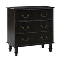 Hippe 3-Drawer Nightstand in Charcoal