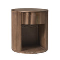 Bert Round End Table in Walnut