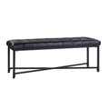 Arnold Upholstered Flip Top Storage Bench in Black