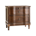 Becky 2-Drawer Nightstand in Walnut