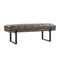Laurg Upholstered Bench in Grey