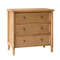 Carol 3-Drawer Nightstand in Oak