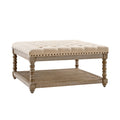 Jeffrey Ottoman in Linen