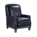 Erendiria Genuine Leather Recliner in Navy