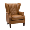 Xaver Genuine Leather Armchair in Camel