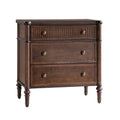 Derk 3-Drawer Nightstand in Walnut